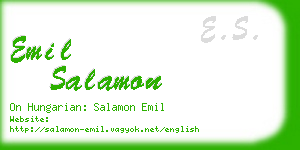 emil salamon business card